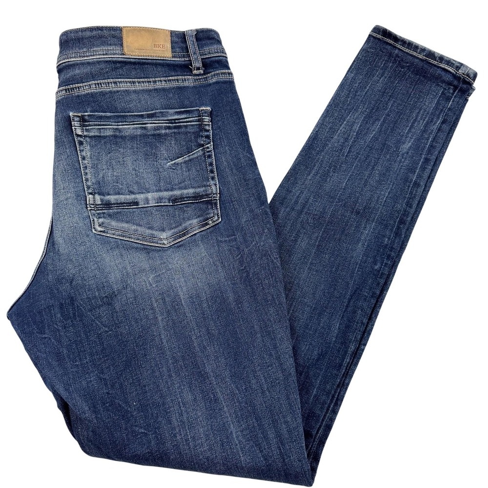 BKE Gabby Jeans Womens 32 Blue Medium Wash Denim High Rise‎ Skinny Curvy 34x32